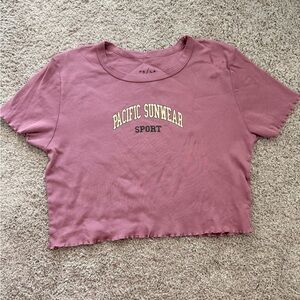 Pacific Sunwear Sport Cropped Tee in Mauve